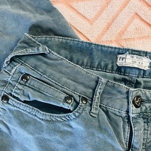 Free People Corduroy Blue Pants